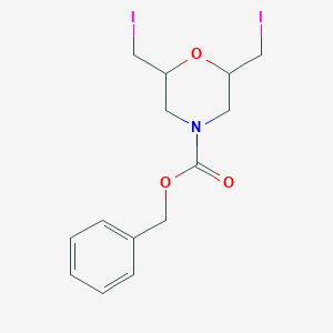 molecular formula C14H17I2NO3 B12108577 Benzyl 2,6-bis(iodomethyl)morpholine-4-carboxylate 