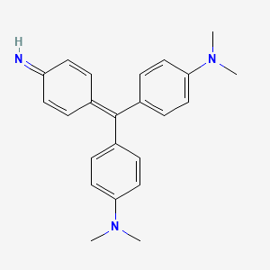 molecular formula C23H25N3 B1210858 N,N,N',N'-Tetramethylpararosaniline CAS No. 133502-50-8