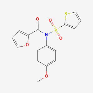 N-(4-methoxyphenyl)-N-thiophen-2-ylsulfonyl-2-furancarboxamide