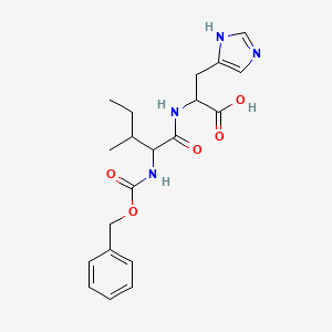 molecular formula C20H26N4O5 B12108624 3-(1H-imidazol-5-yl)-2-[[3-methyl-2-(phenylmethoxycarbonylamino)pentanoyl]amino]propanoic acid 