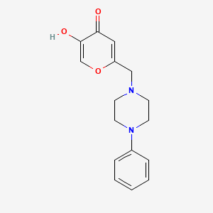 molecular formula C16H18N2O3 B12108734 5-Hydroxy-2-(4-phenyl-piperazin-1-ylmethyl)-pyran-4-one 