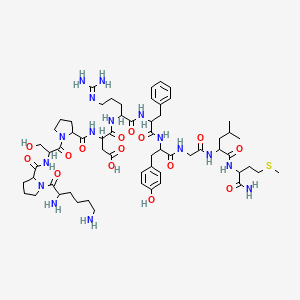 molecular formula C60H92N16O15S B12108766 H-DL-Lys-DL-Pro-DL-Ser-DL-Pro-DL-Asp-DL-Arg-DL-Phe-DL-Tyr-Gly-DL-Leu-DL-Met-NH2 