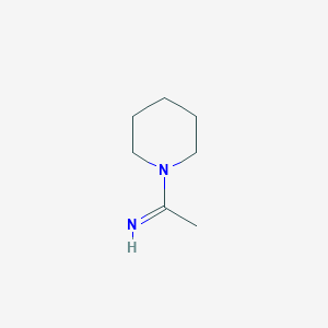 molecular formula C7H14N2 B121088 1-(Piperidin-1-yl)ethanimine CAS No. 153558-50-0