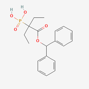 molecular formula C19H23O5P B12108807 (1-Benzhydryloxycarbonyl-1-ethyl-propyl)phosphonic acid 