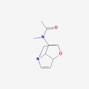 molecular formula C10H14N2O2 B12108840 N-methyl-N-(2-oxa-6-azatricyclo[4.2.1.03,7]non-4-en-8-yl)acetamide 