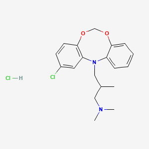 12H-Dibenzo(d,g)(1,3,6)dioxazocine-12-propanamine, 2-chloro-N,N,beta-trimethyl-, monohydrochloride