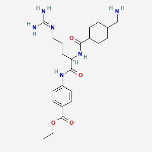 Ethyl 4-[[2-[[4-(aminomethyl)cyclohexanecarbonyl]amino]-5-(diaminomethylideneamino)pentanoyl]amino]benzoate