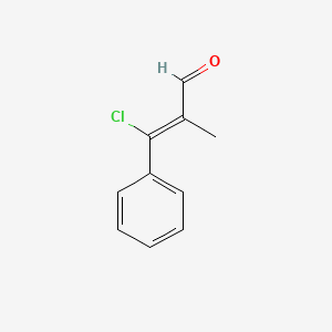 molecular formula C10H9ClO B12108860 (Z)-3-Chloro-2-methyl-3-phenyl-acrylaldehyde 