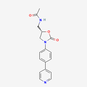 N-[[(5S)-2-oxo-3-(4-pyridin-4-ylphenyl)-1,3-oxazolidin-5-yl]methyl]acetamide