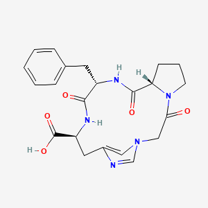 Cyclic(3-1)-1-(carboxymethyl)prolyl-phenylalanyl-histidinamide