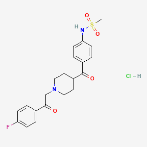 Methanesulfonamide, N-(4-((1-(2-(4-fluorophenyl)-2-oxoethyl)-4-piperidinyl)carbonyl)phenyl)-, monohydrochloride