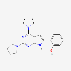 2-(7-Methyl-2,4-di-1-pyrrolidinyl-7H-pyrrolo(2,3-d)pyrimidin-6-yl)phenol