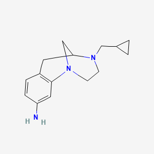 4-(Cyclopropylmethyl)-3,4,5,6-tetrahydro-2H-1,5-methano-1,4-benzodiazocin-9-amine