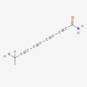 molecular formula C11H7NO2 B1210899 10-Hydroxyundeca-2,4,6,8-tetraynamide CAS No. 83475-37-0