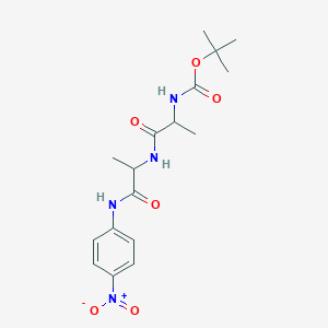 molecular formula C17H24N4O6 B12109000 tert-butyl N-[1-[[1-(4-nitroanilino)-1-oxopropan-2-yl]amino]-1-oxopropan-2-yl]carbamate 