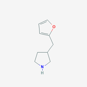 molecular formula C9H13NO B12109062 3-(Furan-2-ylmethyl)pyrrolidine 