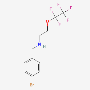 molecular formula C11H11BrF5NO B12109095 (4-Bromo-benzyl)-(2-pentafluoroethyloxyethyl)-amine 