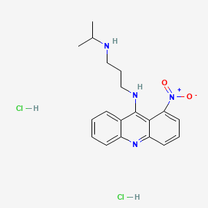 molecular formula C19H24Cl2N4O2 B1210911 N-Isopropyl-N'-(1-nitro-9-acridinyl)-1,3-propanediamine CAS No. 63710-43-0