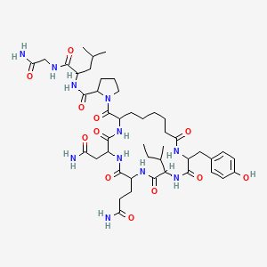 molecular formula C45H69N11O12 B12109116 DL-N(1)Tyr-DL-xiIle-DL-Gln-DL-Asn-DL-Asu(1)-DL-Pro-DL-Leu-Gly-NH2 