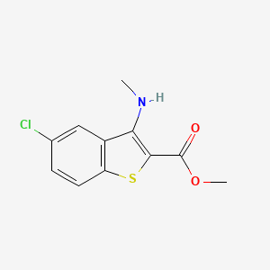 molecular formula C11H10ClNO2S B12109133 Methyl 5-chloro-3-(methylamino)benzo[b]thiophene-2-carboxylate 