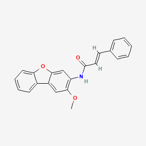 molecular formula C22H17NO3 B1210915 (E)-N-(2-methoxydibenzofuran-3-yl)-3-phenylprop-2-enamide 