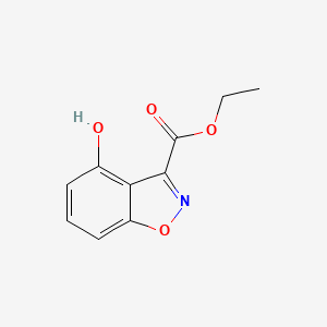 molecular formula C10H9NO4 B12109157 Ethyl 4-hydroxybenzo[d]isoxazole-3-carboxylate 
