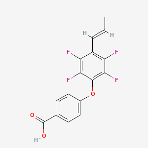 molecular formula C16H10F4O3 B1210916 4-[2,3,5,6-Tetrafluoro-4-(1-propen-1-yl)phenoxy]benzoic acid 