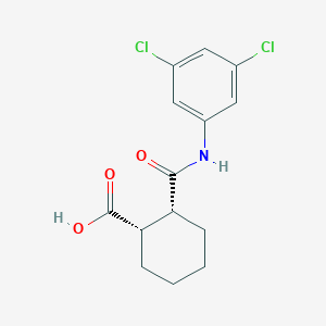 molecular formula C14H15Cl2NO3 B1210917 (1S,2R)-2-[(3,5-dichlorophenyl)carbamoyl]cyclohexane-1-carboxylic acid 