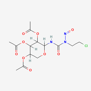 molecular formula C14H20ClN3O9 B1210919 [4,5-Diacetyloxy-6-[[2-chloroethyl(nitroso)carbamoyl]amino]oxan-3-yl] acetate CAS No. 55102-43-7