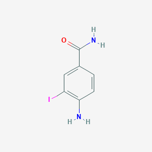 molecular formula C7H7IN2O B12109193 4-Amino-3-iodobenzamide CAS No. 189812-96-2