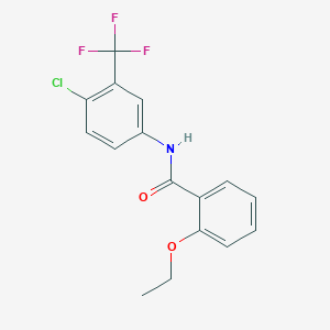 molecular formula C16H13ClF3NO2 B1210922 N-[4-氯-3-(三氟甲基)苯基]-2-乙氧基苯甲酰胺 