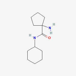 molecular formula C12H22N2O B12109244 1-amino-N-cyclohexylcyclopentanecarboxamide 