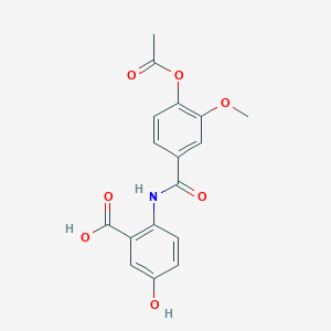 2-[[(4-Acetyloxy-3-methoxyphenyl)-oxomethyl]amino]-5-hydroxybenzoic acid