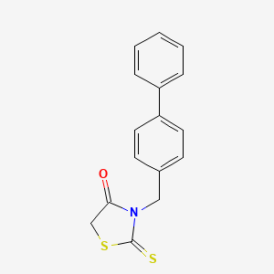 molecular formula C16H13NOS2 B12109273 3-(Biphenyl-4-ylmethyl)-2-thioxo-1,3-thiazolidin-4-one CAS No. 1105192-16-2