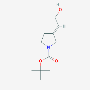 molecular formula C11H19NO3 B12109277 tert-Butyl (E)-3-(2-hydroxyethylidene)pyrrolidine-1-carboxylate 
