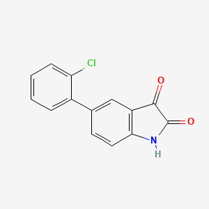 molecular formula C14H8ClNO2 B12109350 5-(2-Chlorophenyl)-1H-indole-2,3-dione 