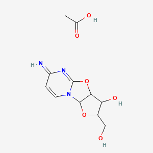 molecular formula C11H15N3O6 B1210936 O2,2'-Cyclocytidine monoacetate CAS No. 10212-28-9