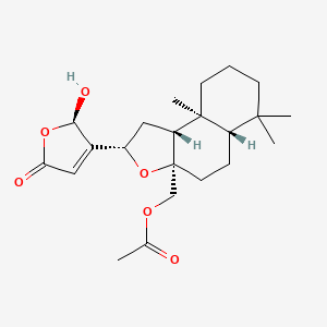 molecular formula C22H32O6 B1210939 17-O-Acetylacuminolide 