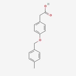 molecular formula C16H16O3 B12109395 2-{4-[(4-Methylphenyl)methoxy]phenyl}acetic acid 