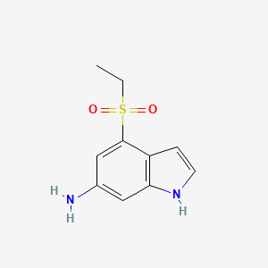 molecular formula C10H12N2O2S B12109429 1h-Indol-6-amine,4-(ethylsulfonyl)- 