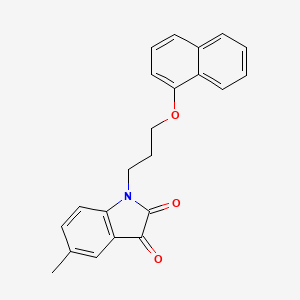 molecular formula C22H19NO3 B12109462 5-methyl-1-[3-(naphthalen-1-yloxy)propyl]-1H-indole-2,3-dione 