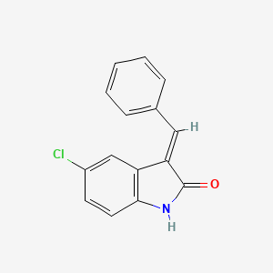 molecular formula C15H10ClNO B12109474 5-Chloro-1,3-dihydro-3-(phenylmethylene)-2H-indol-2-one 