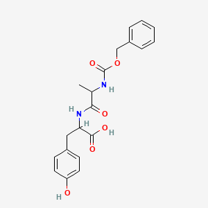 molecular formula C20H22N2O6 B12109502 (S)-2-((S)-2-(((Benzyloxy)carbonyl)amino)propanamido)-3-(4-hydroxyphenyl)propanoic acid 