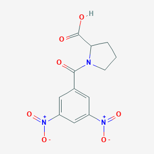 molecular formula C12H11N3O7 B121096 N-(3,5-Dinitrobenzoyl)-DL-proline CAS No. 143492-62-0