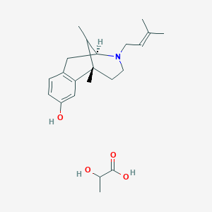 (1S,9S)-1,13-dimethyl-10-(3-methylbut-2-enyl)-10-azatricyclo[7.3.1.02,7]trideca-2(7),3,5-trien-4-ol;2-hydroxypropanoic acid