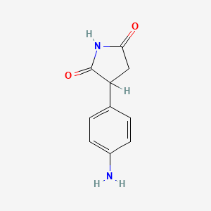 molecular formula C10H10N2O2 B1210961 3-(4-Amino-phenyl)-pyrrolidine-2,5-dione CAS No. 32856-49-8