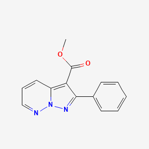 molecular formula C14H11N3O2 B12109639 Methyl 2-phenylpyrazolo[1,5-b]pyridazine-3-carboxylate 