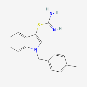 molecular formula C17H17N3S B12109649 [1-[(4-methylphenyl)methyl]indol-3-yl] carbamimidothioate 
