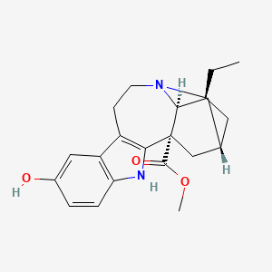 molecular formula C21H26N2O3 B1210965 Methyl 12-hydroxyibogamine-18-carboxylate CAS No. 76129-67-4