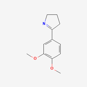 molecular formula C12H15NO2 B12109667 5-(3,4-Dimethoxyphenyl)-3,4-dihydro-2H-pyrrole 
